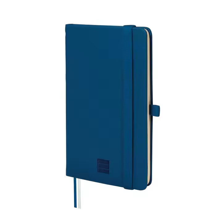 Finocam - Cuaderno Nexo Tapa Dura con 72 Hojas Microperforadas Ideal para Escribir y Dibujar | Cuaderno con bolsillo interior, dos cintas punto, anilla portabolígrafo y cierre con goma elástica – Color Azul marino - 1