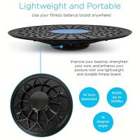 Tablero De Equilibrio De Yoga 1 Pc Equipo De Fitness Para Rehabilitación Sensorial Material De Goma Tamaño Adecuado Para Entrenamiento Core - details 1