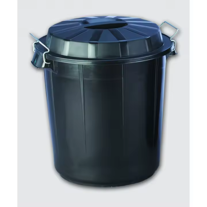 Cubo de basura industrial de 50 litros color negro F13250 DENOX- FAMESA - 1
