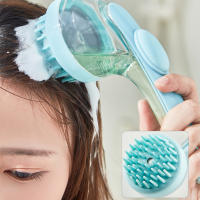 Cepillo De Baño Con Mango Largo Para Masaje Del Escalpelo Y Exfoliación De Cuerpo Herramientas De Peinado Para El Cabello Presiona Para Dispensar - details 0