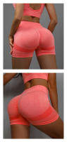 Shorts De Cintura Alta Sin Costuras Para Mujer Estilo Deportivo Y Yoga Secado Rápido Elevación De Glúteos Para Running Y Fitness - details 8