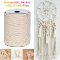 Hilo De Algodón Para Macramé 3mm X 300m Tejido En Trenzas Para Colgar Plantas Y Artesanías Hilo De Ropa Ecológico Para Tejer - details 5