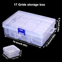 Juego De Cajas De Plástico Cuadradas Transparentes Para Bricolaje Y Pintura De Diamantes Almacenamiento De Joyería Y Rhinestones Tamaño Varía - details 2