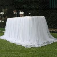Enagua De Tules Para Mesa Rectangular Redonda Ovalada Cuadrada Ruffle Tutu De Organza Para Bodas Fiestas Showers Decoración De Mesa - details 7