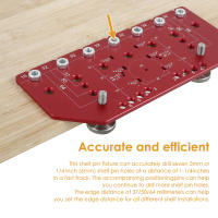 Localizador De Agujeros Para Bisagras Y Pernos De Estante Juego De Herramientas De Aleación De Aluminio Guía De Perforación Para Carpintería DIY - details 4
