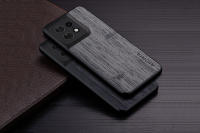 Funda De Lujo Para Motorola Edge 50 Fusion X50 Ultra 50 pro 5G Estilo Madera De Bambú Diseño Elegante Resistente a Arañazos Y Huellas Cubierta De Cuero TPU Doble Capa - details 2