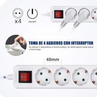 cables alargador para interior y exterior, naranja, flexible y de alta visibilidad, cable de alimentación/jardín,5m/15m/20m/30m // Regleta con 3/4/5/6 Enchufes e Interruptor, 3G x 1.5mm2 de Grosor alta calidad, Cable 1.5/3/5M, MAX 3680W, 16A, 250V - details 6