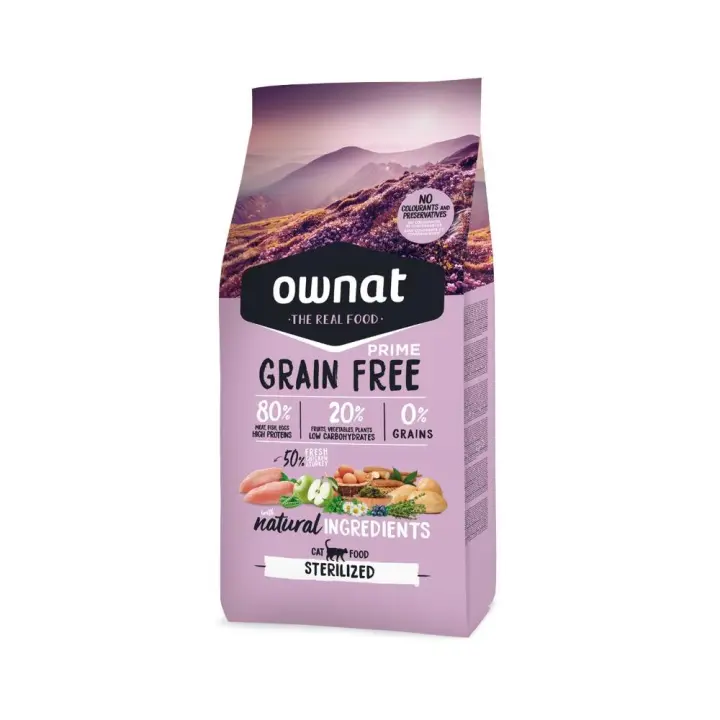 Pienso Gato Ownat Grain Free Prime Sterilized Cat 1 Kg, 3 Kg, y 8 Kg - 1