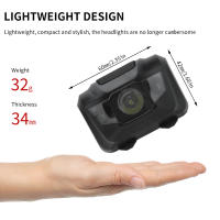 BORUiT Linterna Frontal Miniatura 3W Luz Roja LED 4 Modos Impermeable Torcha De Cabeza Para Camping Caza Flashlight AAA Batería - details 5