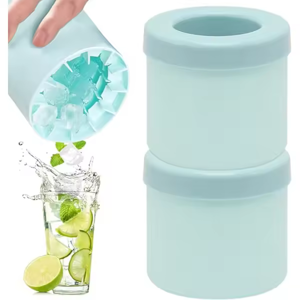 Ice cube mold with lid 2 pcs Silicone Ice cube mold Ice cube mold Ice molds Ice maker Ice cube molds Mini Ice cube Silicone Ice cube mold Pink - 1