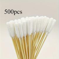 Cepillos De Algodón Cilíndricos En Lote De 50/100/300/500/900/1000 Con Palos De Madera Largos Para Limpieza De Oídos Tatuaje Maquillaje Suministros Médicos - details 3