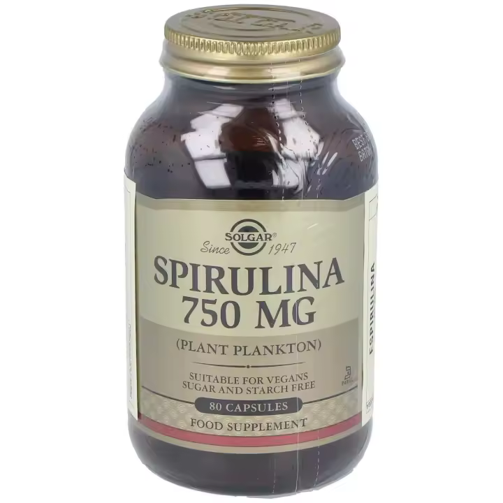 Solgar Espirulina Vegetariana 80Cáps 750Mg - 1
