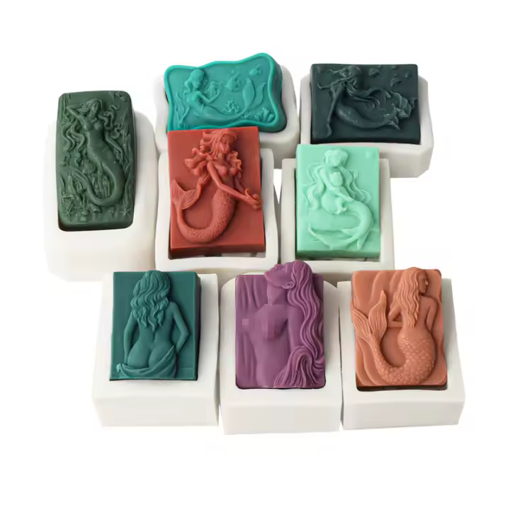 Molde De Hueso De Mermelada De Silicona 3D Para Bricolaje Y Decoración Del Hogar Molde De Cuché Geométrico Para Hacer Candles Y Chocolate - 1