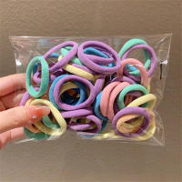 50/100pcs Cinturones Para El Cabello Negros Elásticos Para Mujeres Y Niñas Amarre De Pelo Para Moño Accesorio De Scrunchies - details 5