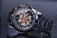 Reloj De Pulsera Deportivo De Lujo Para Hombre Forsining 2021 Acero Inoxidable Impermeable Con Caja Skeleton Movimiento Mecánico Transparente - details 9