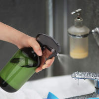 Botella De Rociador De 500ML Cuadrada Recargable Para Plantas Soluciones De Limpieza Cabello Jardinería Maquillaje Verde/marrón - details 8