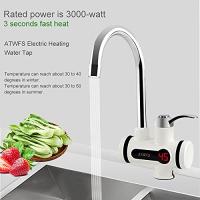 Grifo Eléctrico 220 V Calentador Agua Instantáneo 3000 W Pantalla LED Temperature Cocina Baño (montaje Inferior, Grande) - details 2