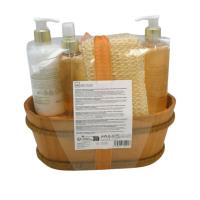 Cesta Grande Madera 6 Piezas – Lujoso Set de Cuidado Personal: Gel de Ducha, Loción, Sales, Spray, Bomba y Exfoliante FAB: AQUARIUS COSMETIC. MARCA ICD INSTITUTE - details 2
