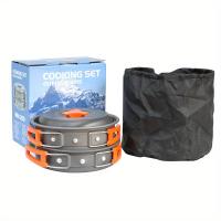 Juego de Cocina Portátil BOPORO para Acampar Ollas y Sartenes Livianas Ideal para Mochileros Compatible con Estufa Portátil Perfecto para Cocinar al Aire Libre y Viajes de Mochilero - details 6