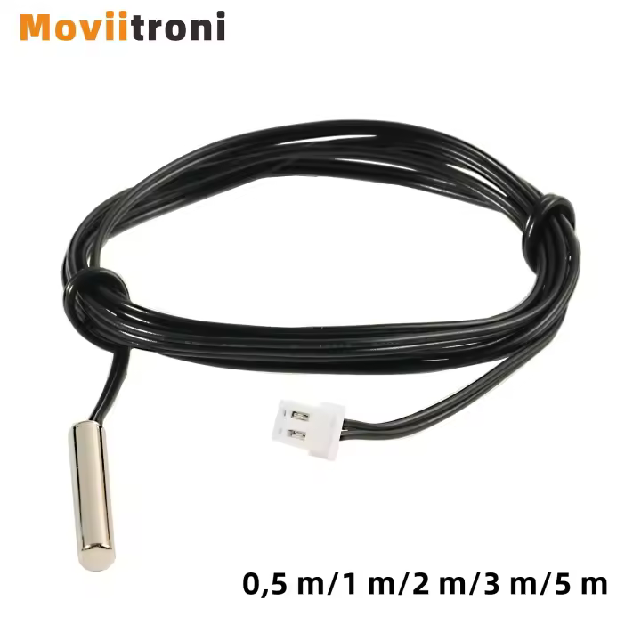 Sensor De Temperatura NTC 3950 Con Probing Impermeable Cable De 1m/2m/3m/5m W1209 W1401 X5.24-2P Para Medición De Temperatura - 1