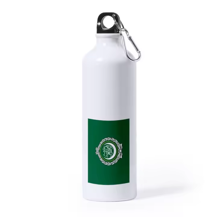 MERCHANDMANIA BIDON GRANDE 800 ML ACERO INOXIDABLE bandera liga arabe gobierno oriente medio deporte deportivo con mosqueton botella - 1