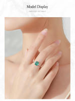 Zenyth-Conjunto de joyería de surrounded Verde y Azul para Mujer, de Plata de Ley 925, de Compromiso de Boda gift - details 2