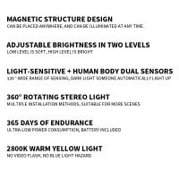 Luz Nocturna LED Xiaomi Mijia 2 Lámparas Con Sensor De Movimiento Infrarrojo Base Magnética Ajustable Brillo Compatible Con Smart Home - details 2