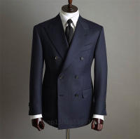 Traje De Novio Formal De Dos Piezas Para Hombre Con Botones Dobles Y Cuello En Punta Pantalones Y Chaqueta Tuxedo Casual Para Fiesta Y Boda - details 2