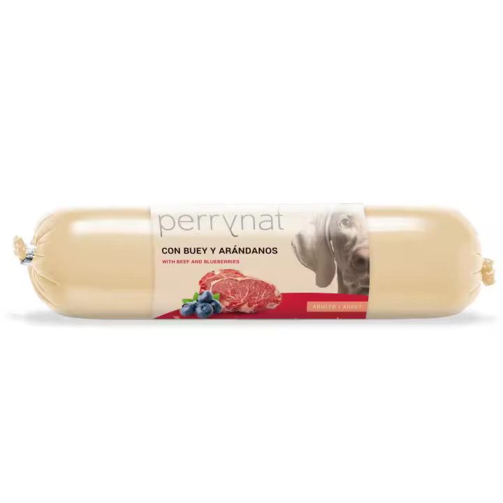 Dibaq Perrynat, comida húmeda, perro, barra buey y arandanos, pack 3 uds x 800 gr - 1