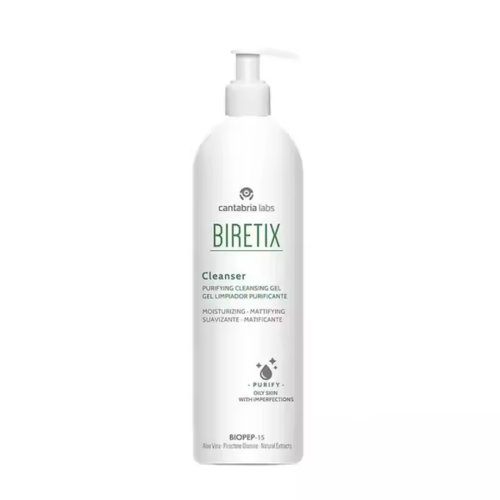 Cantabria Labs Gel Limpiador Purificante BIRETIX para Piel Grasa y Acné 400ml - Limpieza Profunda y Frescura - 1