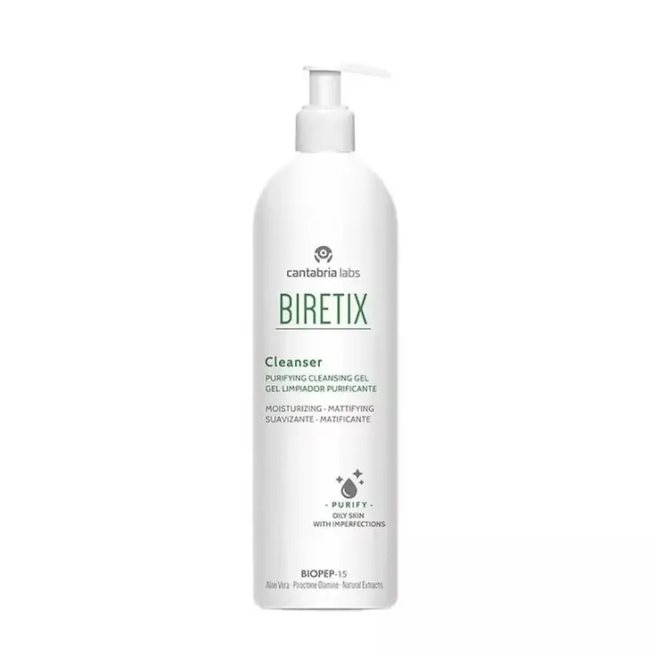 Cantabria Labs Gel Limpiador Purificante BIRETIX para Piel Grasa y Acné 400ml - Limpieza Profunda y Frescura - 1