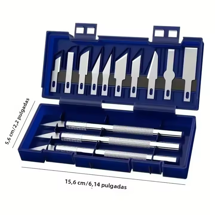 Nuevo 2024 Set De 13 Piezas De Knives De Engrava Para Metal Y Papel Con Antideslizante Herramienta De Reparación DIY Y Arte De Grabado - 1
