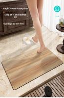 VIKAMA Alfombra De Baño Sencilla Imitación Madera Negra Absorbente Rápido Secado No Eslipiente Y Resistente a La Suciedad Decoración Del Hogar - details 3