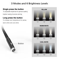 Luz De Lectura Para El Cuello LED Recargable Con Brazos Flexibles Duradera Ideal Para Lectura Camping Noche - details 1