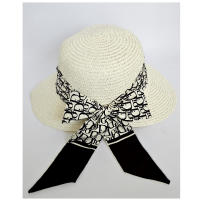 Kebedo Moda Sombrero de Paja para Mujer ir a Playa en Verano Pamela Ajustable Talla Única Visera ancha con protección solar - details 8
