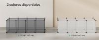 SONGMICS Valla para Mascotas, Parque para Cobayas con Suelo, Recinto Interior de Plástico Transparente para Hámsters, Conejos, Erizos, para Animales Pequeños, 125 x 63 x 42 cm, Gris/Blanco - details 1