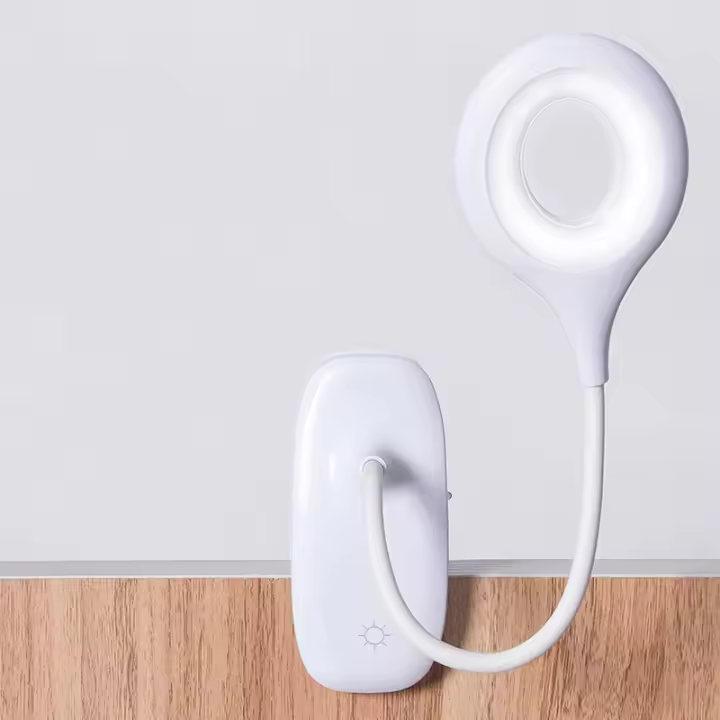 Lámpara De Lectura Recargable USB Con Clip Luz Nocturna Para La Habitación Ajustable Flexible Para Estudio Y Mesita De Noche - 1