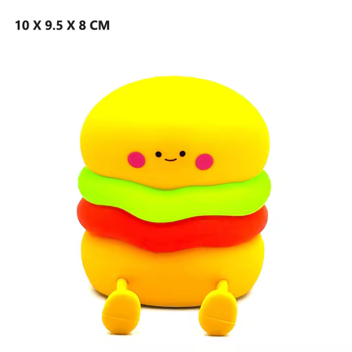 Lámpara De Noche Creativa McMan Burger Pat USB Cargando Regalo De Cumpleaños Para Bebé Luz De Noche Para El Escritorio - 1