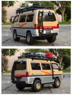 Modelo De Coche Mitsubishi Delica 1:24 RV De Camping Con Luz Y Música Vehículo Off-Road a Escala Puertas Abiertas Regalo De Navidad Para Niños Mayores De 14 Años Metal - details 20