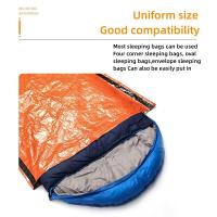 Paquete de 4 Saco de dormir de primeros auxilios para exteriores, para emergencias, acampada, senderismo, montañismo, equipo de aislamiento contra pérdida de calor al aire libre, manta de supervivencia - details 1
