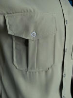 Camisa De Hombre Para Primavera/Verano Con Varios Bolsillos Traje De Trabajo Slim Fit Casual Cuello En Pointe Con Botones - details 8