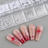 1Caja De Perlas 3D Para Uñas Blancas Con Diamantes Decoración De Tamaños Mixtos Para Arte De Uñas Belleza Encantos De Uñas Para DIY Manicura - details 0