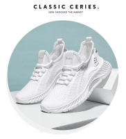 Zapatos Casuales Para Mujer En Malla Antideslizantes Con Cordones Elásticos Y Punta Redonda Suela Suave Transpirables Para Caminar Y Deporte - details 1