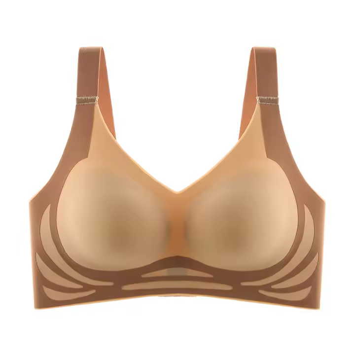 Sujetador Sin Costuras Para Mujer Talla Grande Con Pecho Pequeño Push-up Deporte Yoga Sin Borde Suave Soporte Bra Asa Ajustable - 1