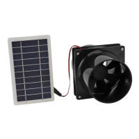 Ventilador De Techo Solar VBESTLIFE Para Invernadero Con Panel Solar Alta Eficiencia Y Ahorro De Energía Para Tubo Redondo ABS - details 3