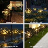 Lámpara De Jardín Solar Con Efecto De Encaje De Diente De León Y Explosiones De Fuego Para Decoración De Patio Exterior Y Paisaje Luz De Camino Solar Autocontenida LED Contemporánea IP65 - details 2