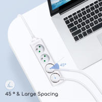 Aigostar  Regleta de 4 enchufes 16A 2P+T con cable de 1,5/3/5 metros y. Color blanco - details 3