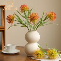 1PC Flor De Almohadilla De Agujas Simulada Planta Verde Artificial Decoración Para El Hogar Y Bodas Adorno Floral Artificial - details 1