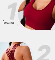 New Women's Seamless Yoga Tank Top with Eight Straps Cross Solid Color High Elastic Sports Bra and Bra Free Fitness Tank Top - details 6