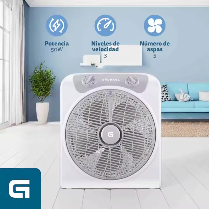 Ventilador de suelo BOXFAN - 50W - Blanco - 1